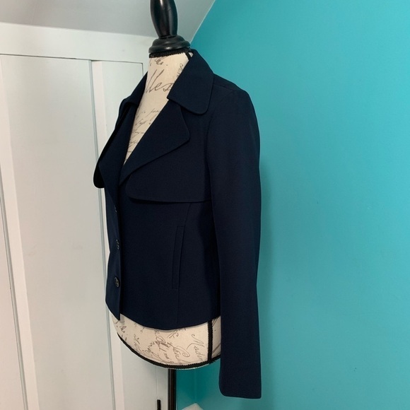ANN TAYLOR Very Dark Blue Military Style Blazer - Picture 2 of 7